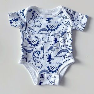Blue dinosaurs white t-shirt